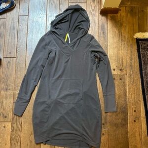 Grey long sleeve hooded dress size large